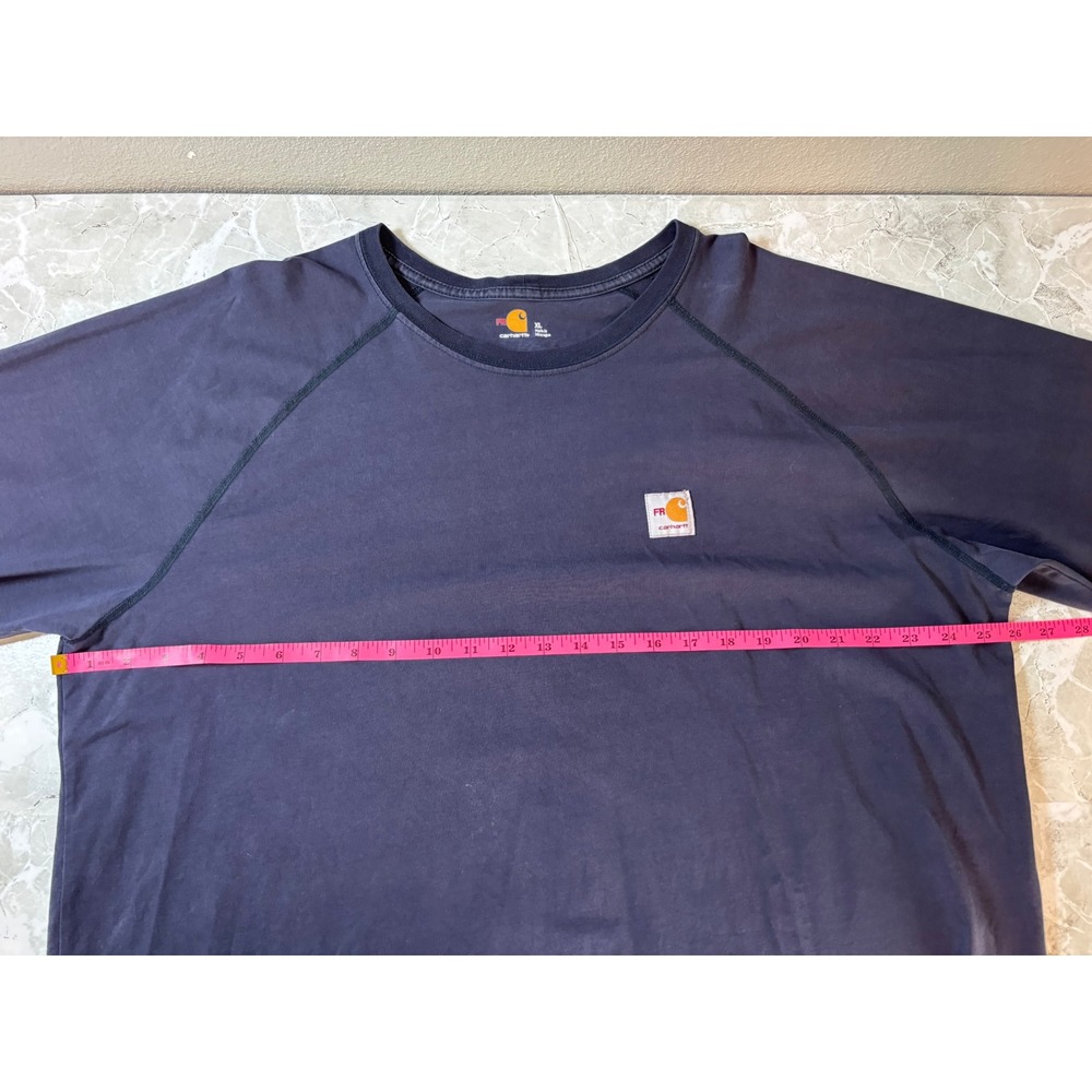 Carhartt Force FR Flame Resistant Shirt Mens XL Navy Blue Long Sleeve CAT 1 2112 - Picture 9 of 10